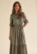 Happy Holly Viscose Shirt Dress Khaki green 40/42