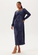 Happy Holly Sequin Long Midi Dress Midnight blue 40/42