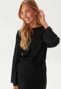 VILA Vilupia Boatneck L/S TOP  Black Beauty XL