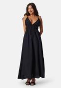 BUBBLEROOM Tie Strap Maxi Dress  Black XL