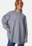 TOMMY JEANS Tjw Ovs Pinstripe Shirt C1g Dark Night Navy / STRIPEST XL