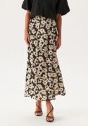 BUBBLEROOM Isa Satin Skirt Black/Patterned L