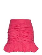 Taffeta Skirt Kort Nederdel Pink Gina Tricot