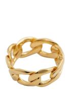 Links Curb Chain Ring Gold Ring Smykker Gold Syster P