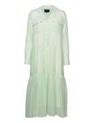Trine Ltd. Dress - Light Green Checks Maxikjole Festkjole Green Birgitte Herskind