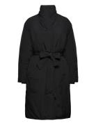 Recycled Down Wrap Puffer Coat Foret Jakke Black Calvin Klein