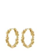 Solidarity Recycled Medium Bubbles Hoop Earrings Gold-Plated Accessories Jewellery Earrings Hoops Gold Pilgrim