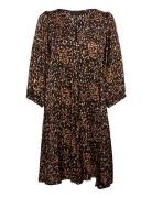 Indiekb Dress Kort Kjole Brown Karen By Simonsen