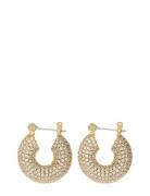 The Pave Mini Donut Hoops-Gold Accessories Jewellery Earrings Hoops Gold LUV AJ