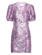 Neva Belt Dress Kort Kjole Purple Noella