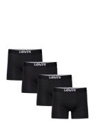 Levis Men Solid Basic Boxer Brief Org Co 4P Ecom Boxershorts Black Levi´s