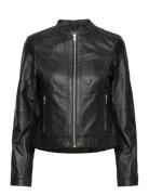 Ariel Classic Leather Jacket Læderjakke Skindjakke Black Jofama