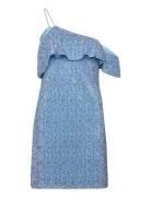 Kenza, 1680 Sequins Jersey Kort Kjole Blue STINE GOYA