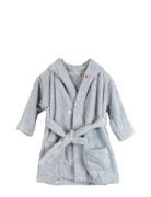 Embroidered Bathrobe 1-2 Years - Pearl Blue Morgenkåbe Badekåbe Blue Filibabba