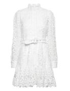 Slfsilja Ls Embroidery Short Dress Solid Kort Kjole White Selected Femme