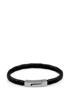 Leather Bracelet Singel Armbånd Smykker Black Edd.