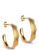 Ane Large Hoops Accessories Jewellery Earrings Hoops Gold Enamel Copenhagen