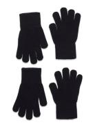 Gloves - 2-Pack Accessories Gloves & Mittens Gloves Black Melton