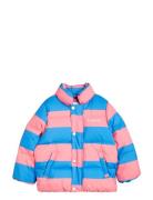 Stripe Aop Puffer Jacket Foret Jakke Multi/patterned Mini Rodini