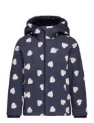 Softshell Printed Heart Jacket Outerwear Softshells Softshell Jackets Navy Tom Tailor