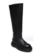 Cloud High Boot - Black Leather Lange Støvler Black Garment Project