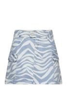 Skirt Kort Nederdel Blue Sofie Schnoor