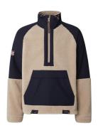Nate Nautic Pile Anorak Outerwear Jackets Anoraks Beige Lexington Clothing