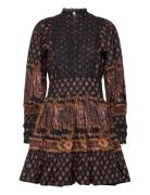 Décorated Poplin Mini Dress Kort Kjole Brown By Ti Mo