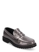 Penny Loafer - Grey Polido Leather Loafers Flade Sko Grey Garment Project