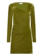 Cmvelvet-Short-Dress Kort Kjole Green Copenhagen Muse