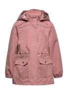 Polyester Girls Jacket Outerwear Softshells Softshell Jackets Pink Mikk-line