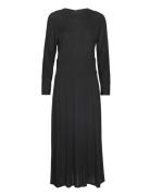 Flora Long Sleeved Viscose Jersey Dress Maxikjole Festkjole Black Marville Road