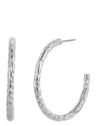 Ridge Thin Hoop Accessories Jewellery Earrings Hoops Silver Bud To Rose