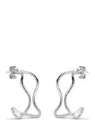 Erin Hoops Accessories Jewellery Earrings Hoops Silver Enamel Copenhagen