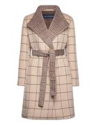 Fran Wool Ls Belted Coat Outerwear Coats Winter Coats Beige French Connection