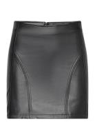 Zue Pu Mini Skirt Kort Nederdel Black GUESS Jeans