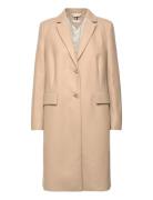 Classic Light Wool Blend Coat Outerwear Coats Winter Coats Beige Tommy Hilfiger