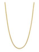 Men's Squared Gold Chain Halskæde Smykker Gold Nialaya