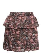 Skirt Flower Dobby Dresses & Skirts Skirts Short Skirts Multi/patterned Creamie