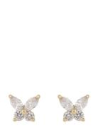 Meya Butterfly Small Ear Accessories Jewellery Earrings Studs Gold SNÖ Of Sweden