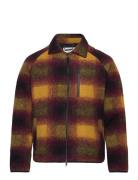 Anderson Raglan Check Jacket Uldjakke Jakke Yellow Percival