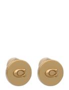 Coach Signature C Disc Stud Earrings Accessories Jewellery Earrings Studs Gold Coach Accessories