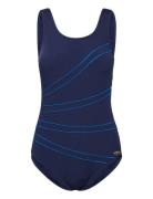 Swimsuit Keira Badedragt Badetøj Navy Damella Of Sweden