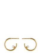 Pearl Globe Hoops Accessories Jewellery Earrings Hoops Gold Pernille Corydon