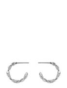 Small Dancing Wave Hoops Accessories Jewellery Earrings Hoops Silver Pernille Corydon