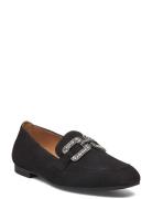 Loafer Loafers Flade Sko Black Gabor