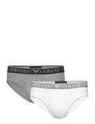 Men's Knit 2-Pack Brief Underbukser Y-front Briefs White Emporio Armani