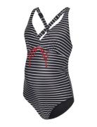 Mlnewjose Stripe Swimsuit Recycled A. Badedragt Badetøj Black Mamalicious