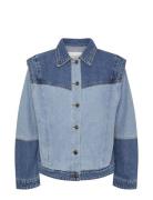 Yasblocka Ls Denim Jacket S. Jakke Denimjakke Blue YAS