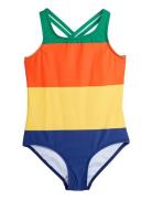 Stripe Aop Swimsuit Badedragt Badetøj Multi/patterned Mini Rodini